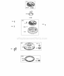Flywheel Ring Gear Screens Diagram and Parts List for 28Q777-0026-01  Briggs and Stratton Engine